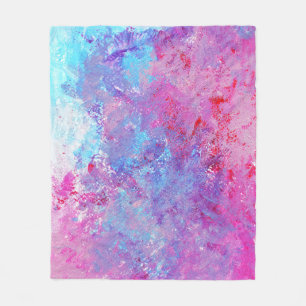 Creative rosa-blaue Textur, Farbblöcke. Fleecedecke