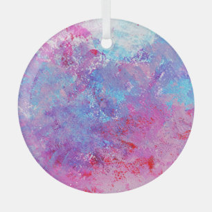 Creative rosa-blaue Textur, Farbblöcke. Ornament Aus Glas