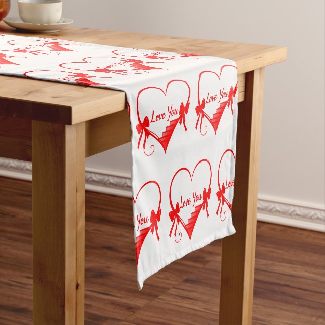 Creative Rotherherzen Design Kurzer Tischläufer (Beispiel)