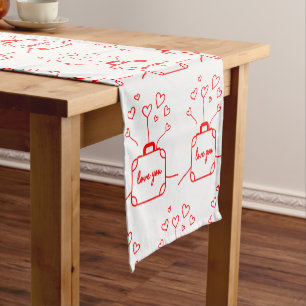 Creative Rotherherzen Design Kurzer Tischläufer
