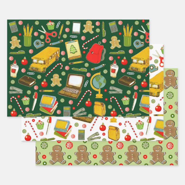 Creative School Teacher Holiday Geschenk Geschenkpapier Set (Set)