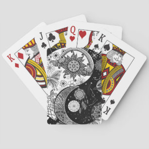 Creative Schwarz-weiß Yin Yang Night Day Mandala Spielkarten