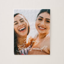 Creative Script Be My Bridesmaid Foto Vorschlag