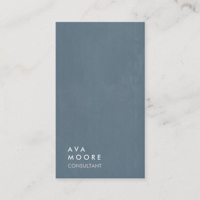 Creative Simple Schlicht Blue Gray Trendy Consulta Visitenkarte (Vorderseite)