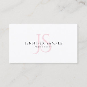 Creative Simple Template Pink Monogram Modern Chic Visitenkarte