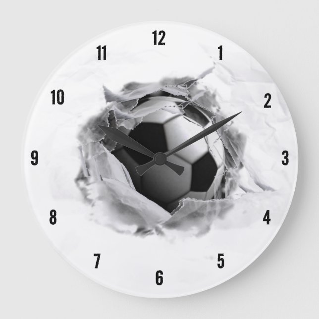 Creative Soccer Große Wanduhr (Vorderseite)