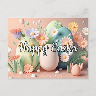 Creative Springtime Happy Oaster Collage Postkarte