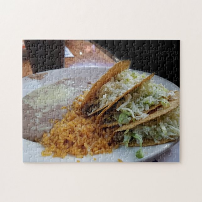 Creative Tacos Bohnen Reis Foto Puzzle (Horizontal)