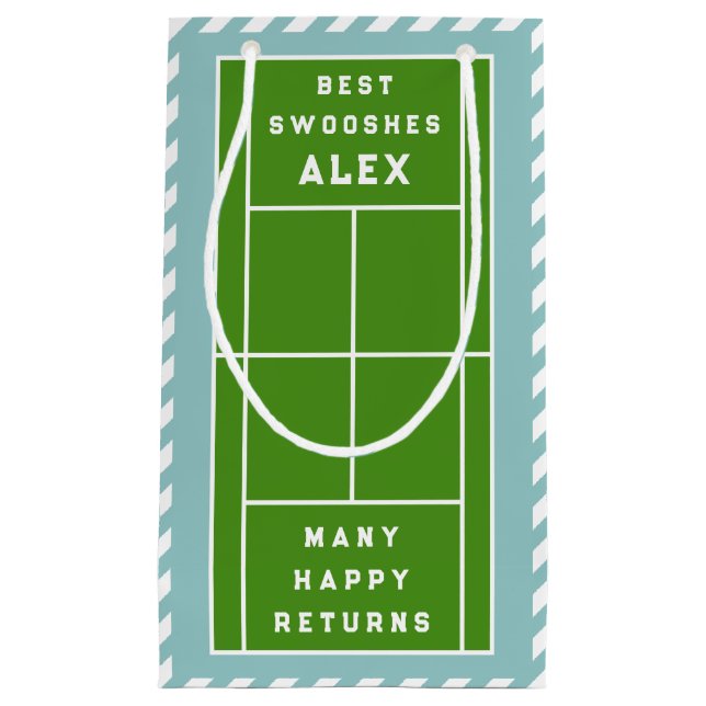 Creative Tennis Geburtstag Kleine Geschenktüte (Vorderseite)