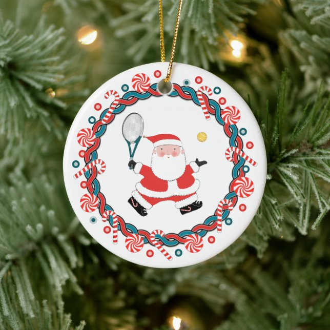 Creative Tennis Holiday Geschenk Keramik Ornament (Baum)