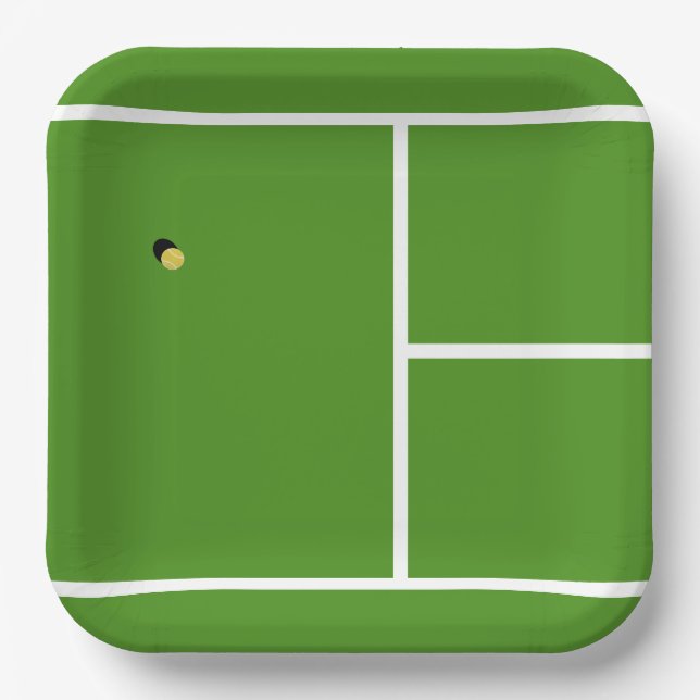 Creative Tennis Party Pappteller (Vorderseite)