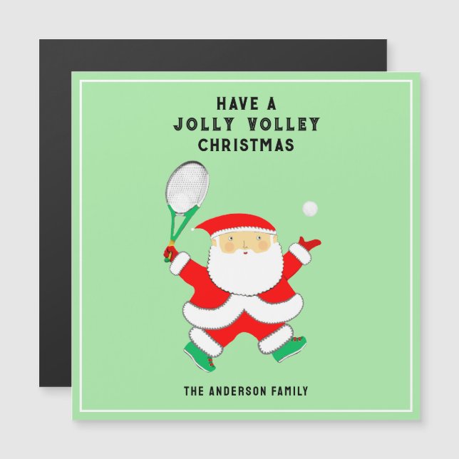 Creative Tennis Weihnachtskarten Magnetkarte (Vorne/Hinten)