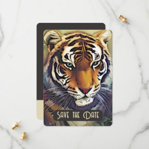 Creative Tiger lädt QR Code Card Save the Date ein