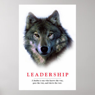 Creative Unique Inspiration Leadership Wolf Poster