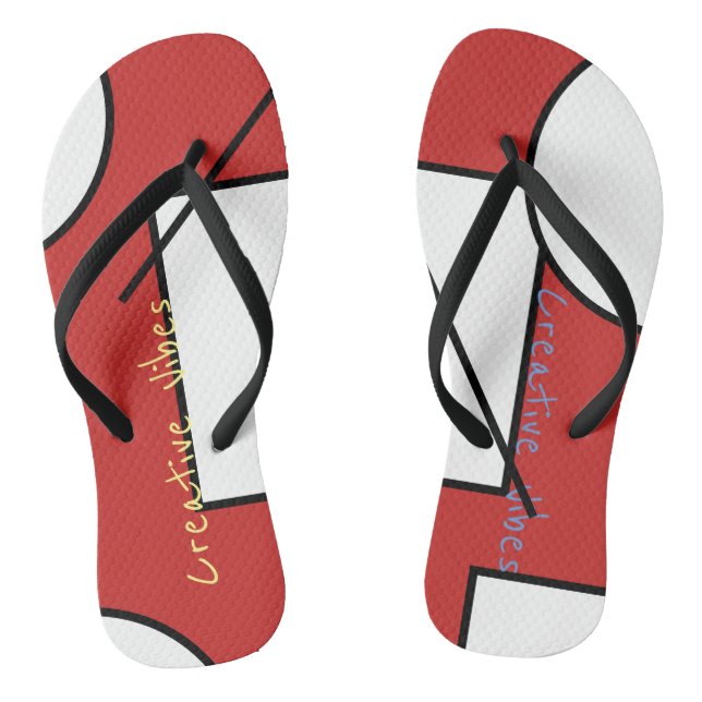 Creative Vibes Abstrakt Art Flip Flops (Fußbett)