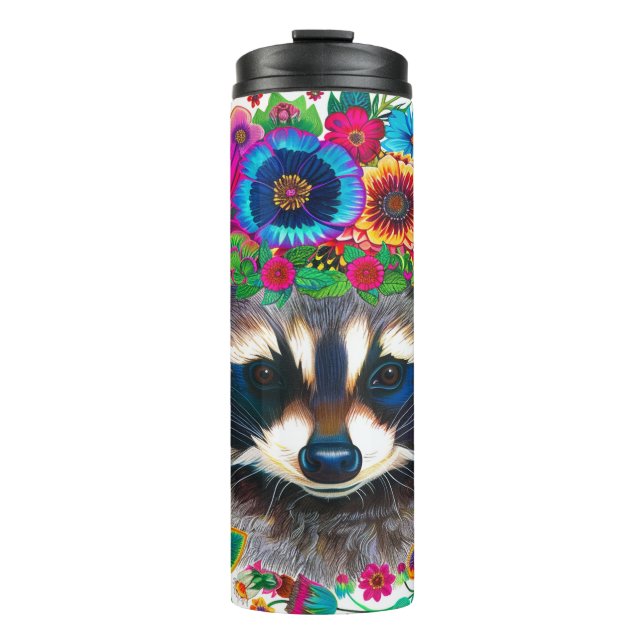 Creative Vibes, Raccon Thermosbecher (Vorderseite)
