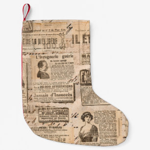 Creative vintage style background. Paper texture.  Kleiner Weihnachtsstrumpf