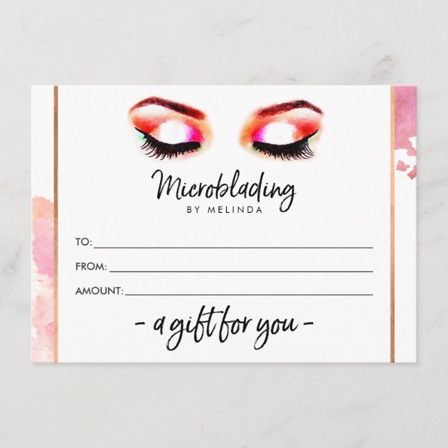 Creative Wasserfarbe Augenbrauen Mikroblading Gesc (Vorderseite)