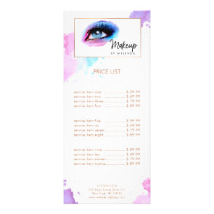 Creative Watercolor Eye Makeup Künstler Werbekarte