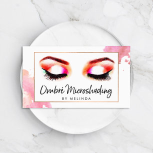 Creative Watercolor Eyebrows Microshading Visitenkarte