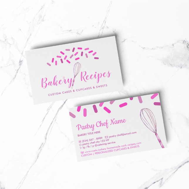 Creative Whisk Signature Bäckerei Visitenkarte (BAKERY PASTRY CHEF COOK CAKE event planner business)