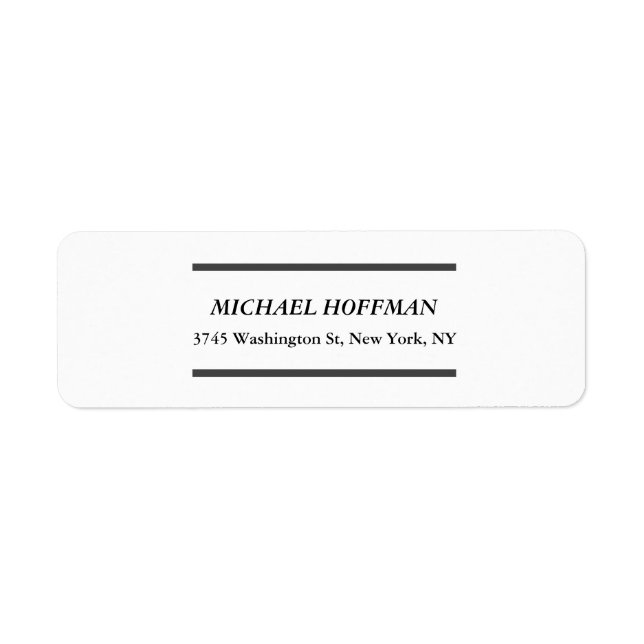 Creative White Minimalistisch Classical Italic (Vorne)