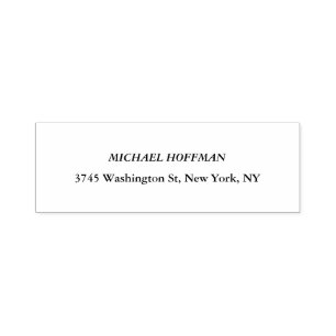 Creative White Minimalistisch Classical Italic Permastempel
