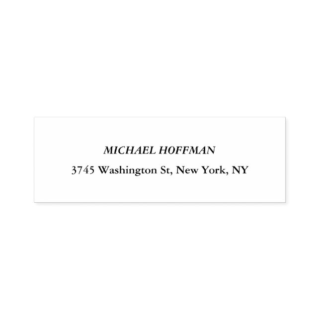 Creative White Minimalistisch Classical Italic Permastempel (Design)