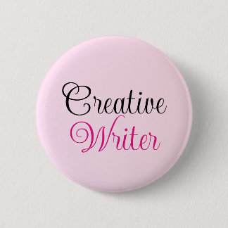 Creative Writer Pastel Pink Button