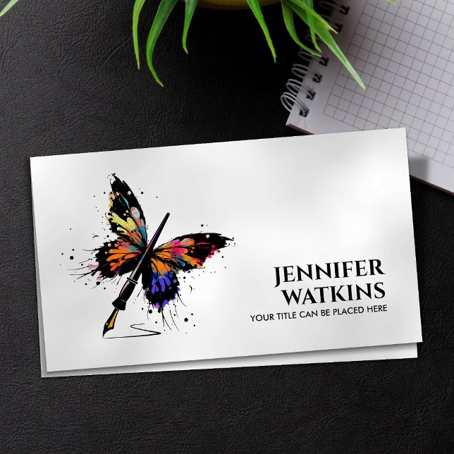 Creative Writing - Fountain Ink Pen Butterfly Visitenkarte (Von Creator hochgeladen)
