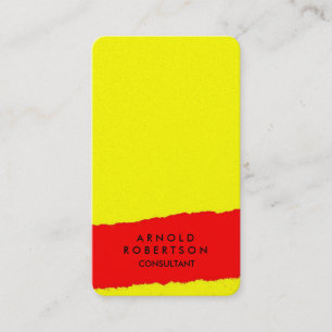 Creative Yellow Red Abstrakt Art Visitenkarte