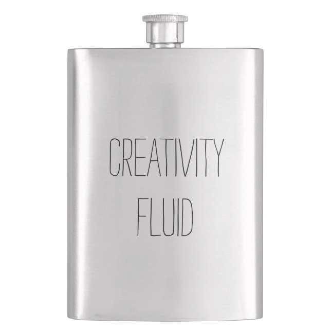 Creativity Fluid Funny Classic Fun Steel Flasche Flachmann (Vorderseite)