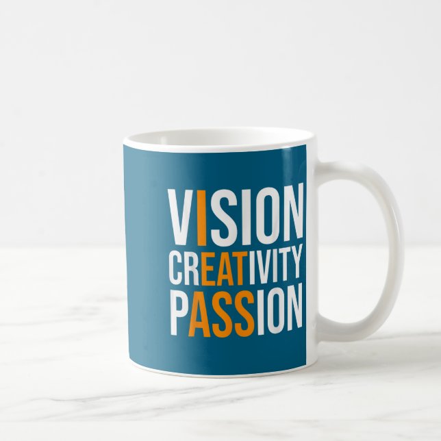 Creativity On Shirt Sarcastic Funny Motivation  Kaffeetasse (Rechts)