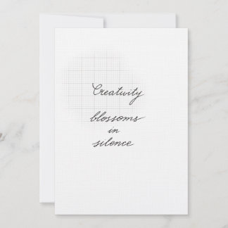 Creativity silence quote card karte