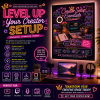 Creator Setup Essentials Neon Poster |