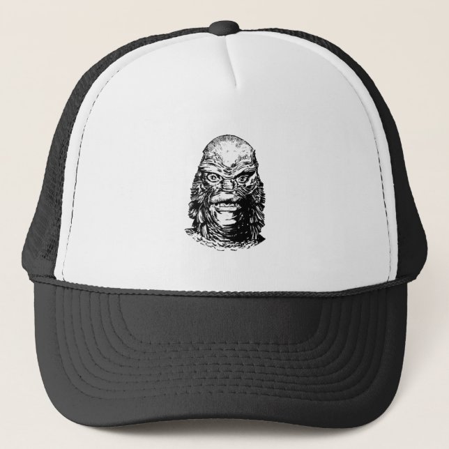 Creature Black Lagoon - Vintager Trucker Hat Truckerkappe (Vorderseite)