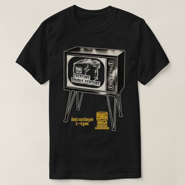 Creature Double Feature TV WLVI 56 Boston T-Shirt (Design vorne)