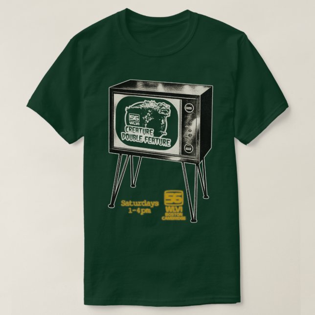 Creature Double Feature TV WLVI 56 Boston T-Shirt (Design vorne)