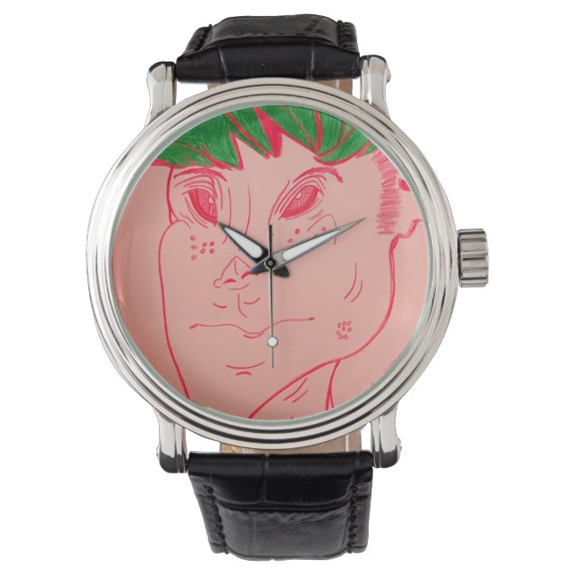 Creature Features Animation Vintage Watch Armbanduhr (Vorderseite)