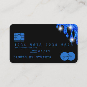 Credit Card Styled Dripping Gold Diamonds Visitenkarte