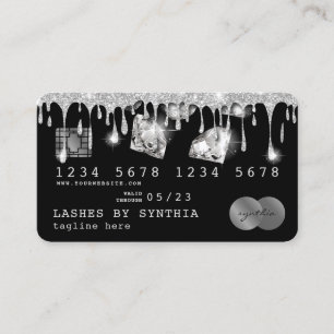 Credit Card Styled Dripping Gold Diamonds Visitenkarte