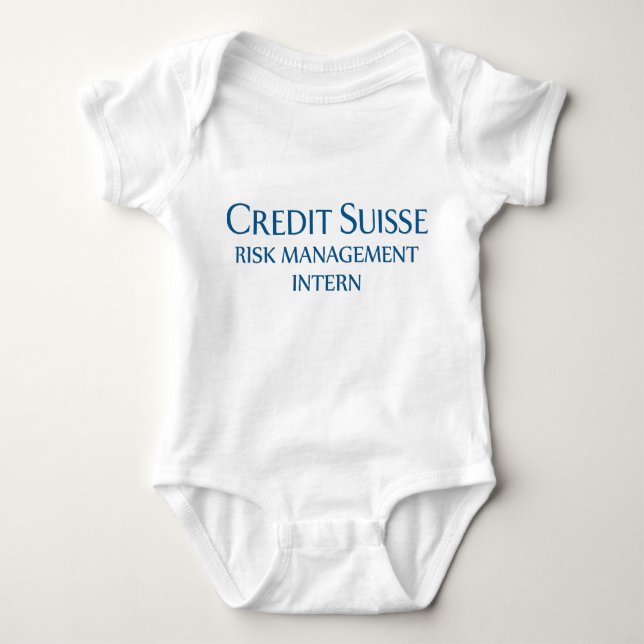 Credit Suisse Risk Management Intern Baby Strampler (Vorderseite)