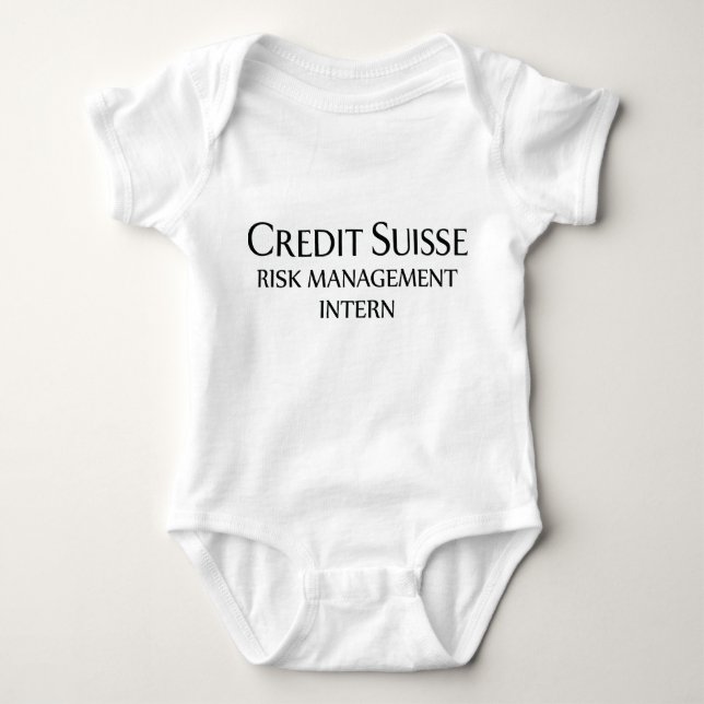 Credit Suisse Risk Management Intern Baby Strampler (Vorderseite)