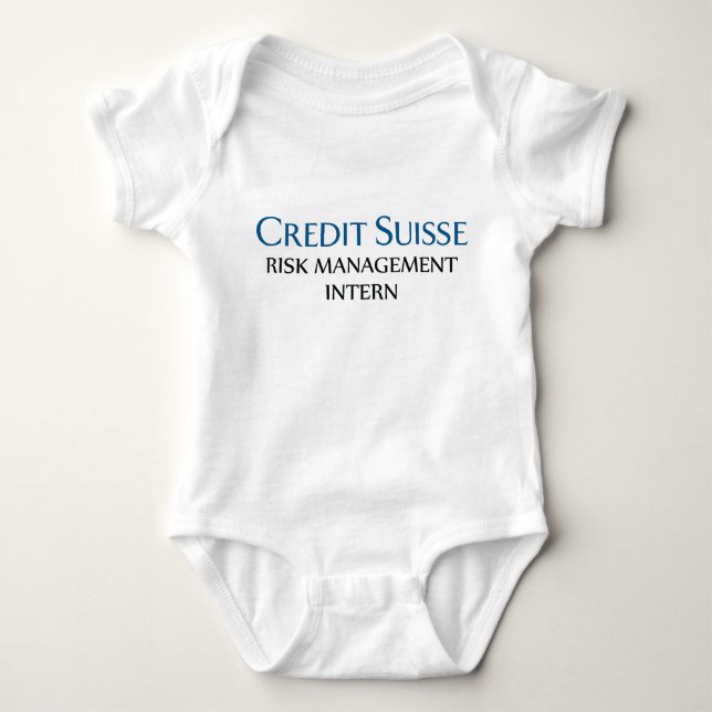Credit Suisse Risk Management Intern Baby Strampler (Vorderseite)