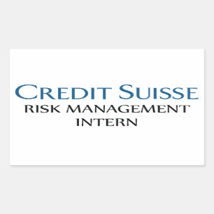 Credit Suisse Risk Management Intern Rechteckiger Aufkleber