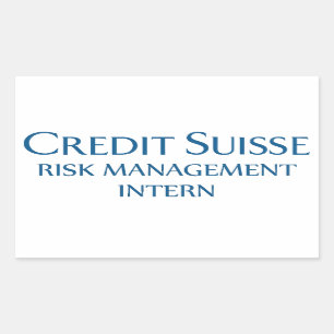 Credit Suisse Risk Management Intern Rechteckiger Aufkleber