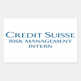 Credit Suisse Risk Management Intern Rechteckiger Aufkleber