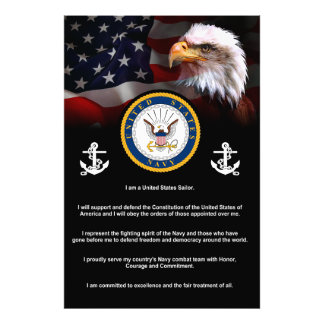 Credo der United Staaten Navy SAILORS Fotodruck