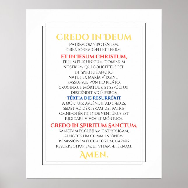 Credo Poster (Vorne)