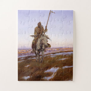 Cree Indian Charles M Russell  Native American Art Puzzle